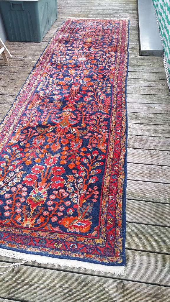 Perserteppich " SAROUGH LILIAN " 400x105 cm - eine echte Rarität - Pflanzenfarben - Top Zustand.