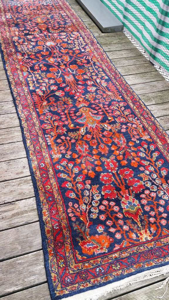 Perserteppich " SAROUGH LILIAN " 400x105 cm - eine echte Rarität - Pflanzenfarben - Top Zustand.