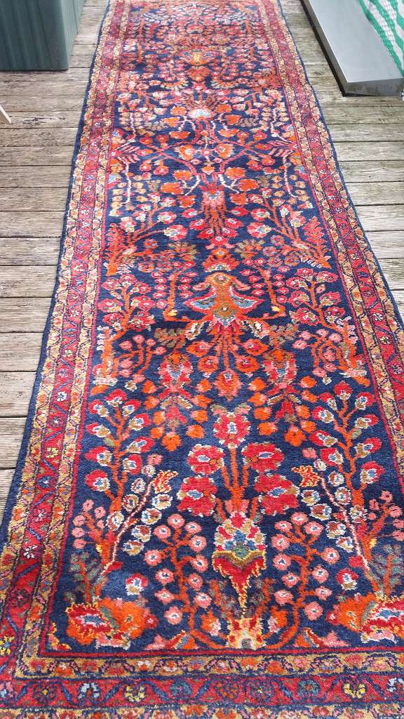 Perserteppich " SAROUGH LILIAN " 400x105 cm - eine echte Rarität - Pflanzenfarben - Top Zustand.
