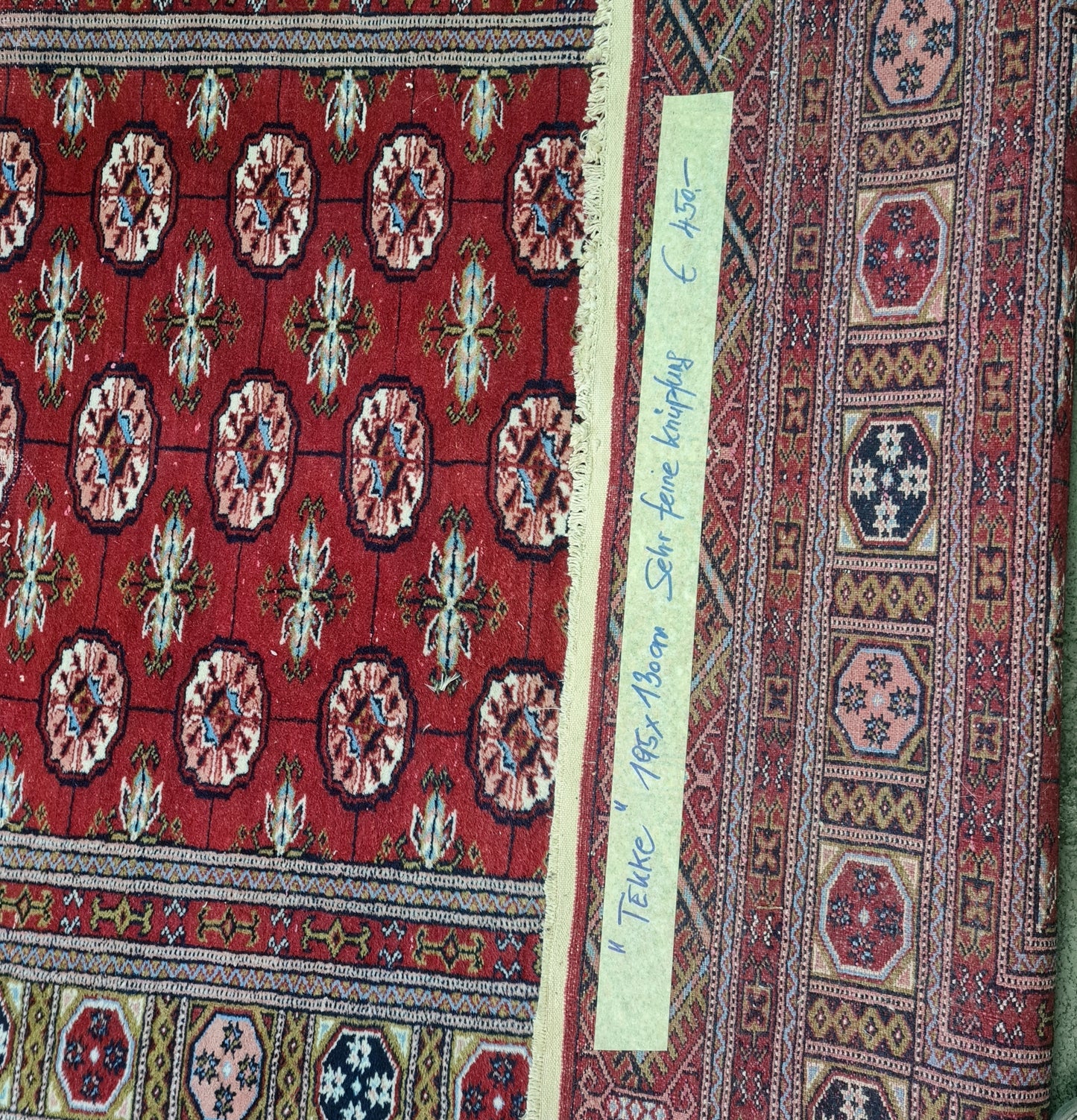 Afghanischer BUCHARA - 195x130 cm - sehr feine Knüpfung - Pflanzenfarben