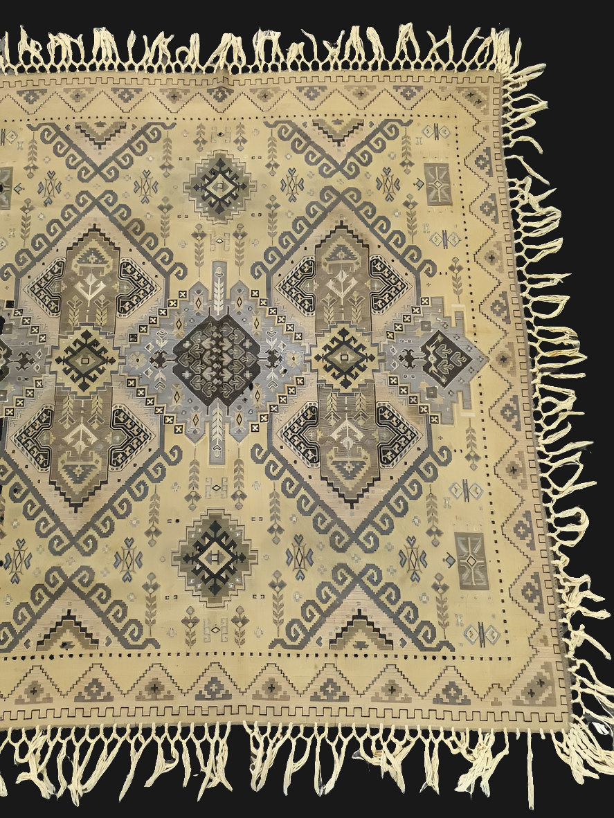 2 x rumänische " PIROTS " Art Plaids. - 170x170cm - ausgesprochen selten