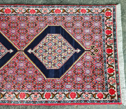 Perserteppich " ROSENBIDJAR " 306x76cm - 1A Zustand - Top Läufer