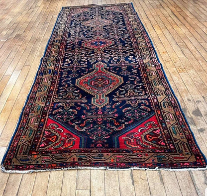 Perserläufer " HAMEDAN " 300x80 cm - Pflanzenfarben - 1A Zustand