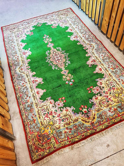 Perserteppich " KIRMAN " 208x123cm - sehr seltene Farbe - 1A Zustand.