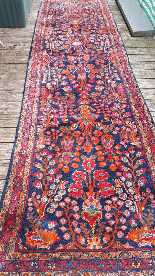 Perserteppich " SAROUGH LILIAN " 400x105 cm - eine echte Rarität - Pflanzenfarben - Top Zustand.