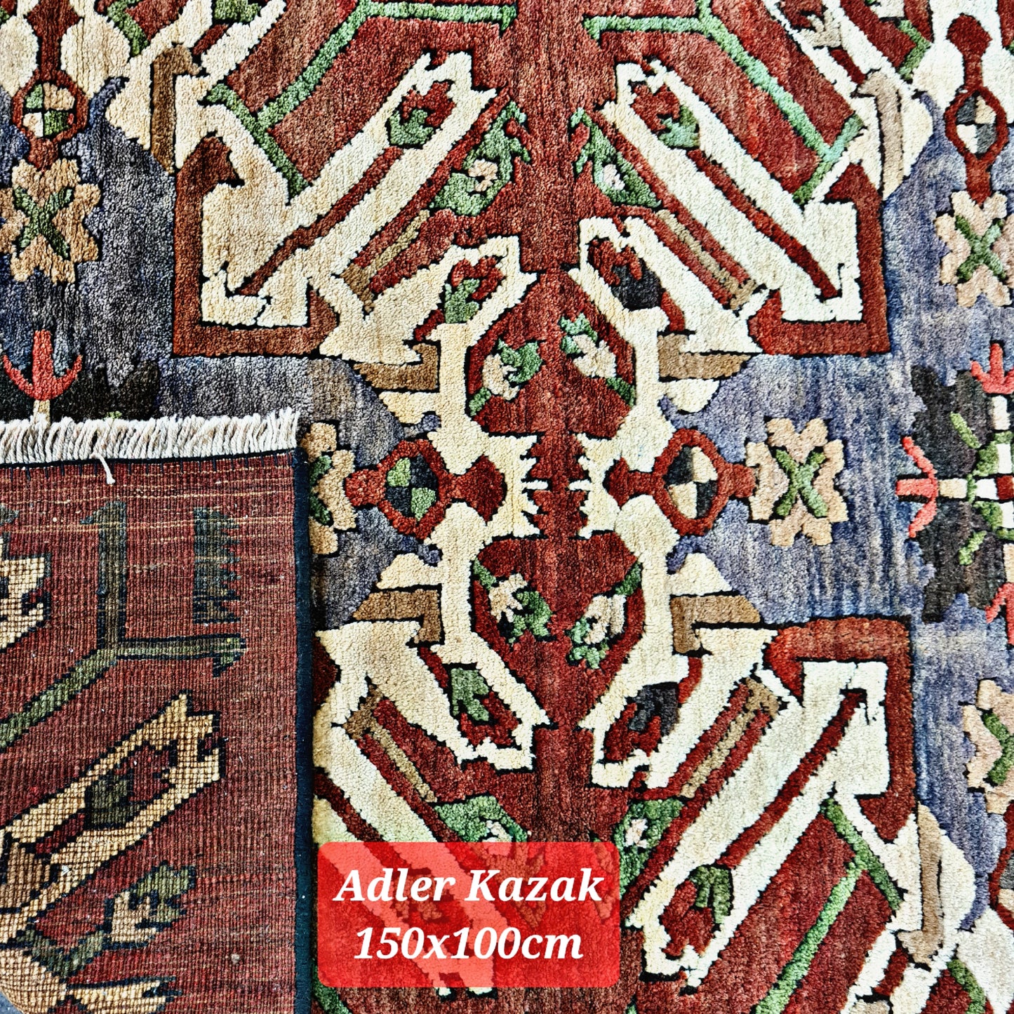 Seltener Adler Kazak - 150x100cm - sehr gute Schurwolle